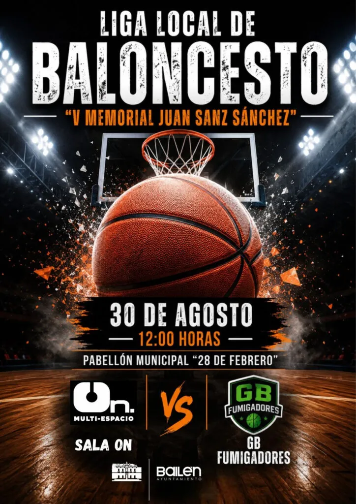 Bailén: Sala ON y GB Fumigadores luchan por el título de baloncesto el 30 de agosto