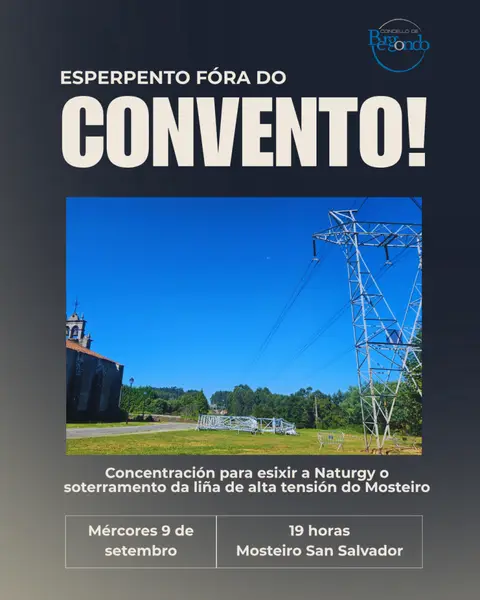 Bergondo convoca movilización contra la torre de Naturgy en San Salvador
