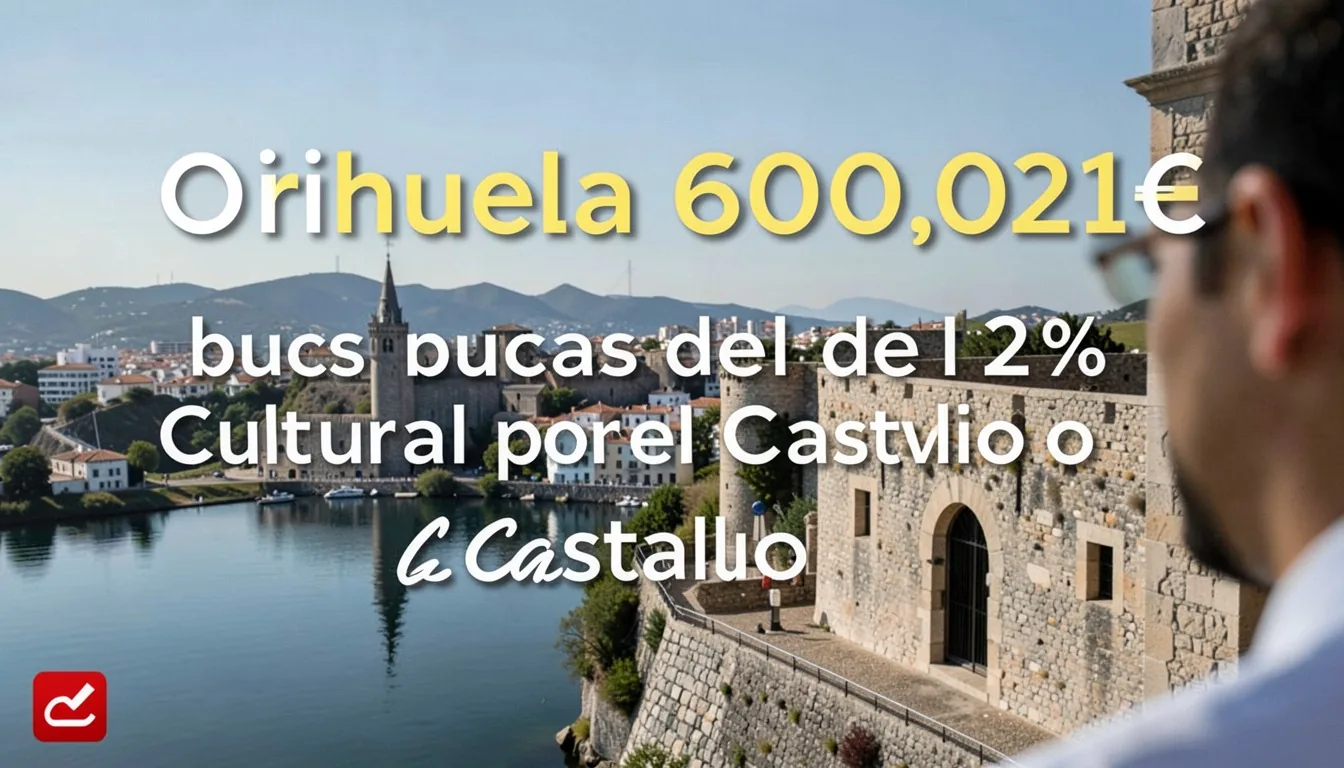 Orihuela busca 600.021€ del 2% Cultural para el Castillo
